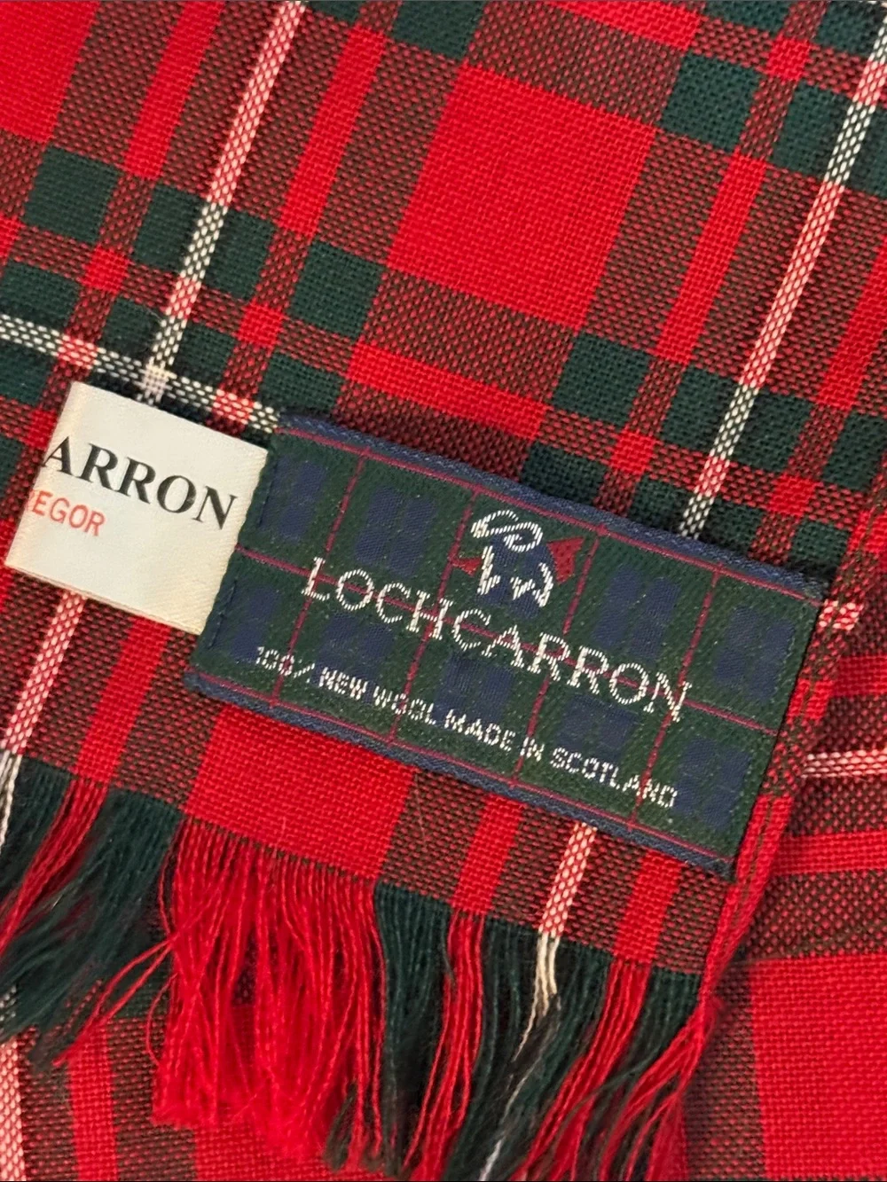 Men's Red Tartan Plaid Scarf - Classic Winter Accessory